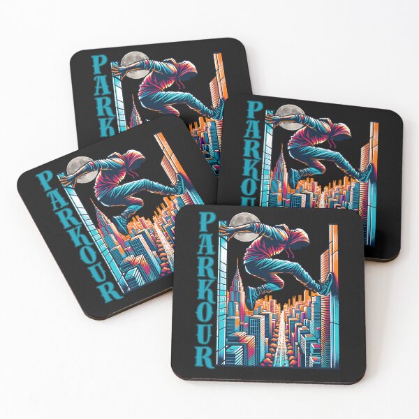 Item preview, Urban parkour night–freerunning city art designed and sold by Szpaku desart .