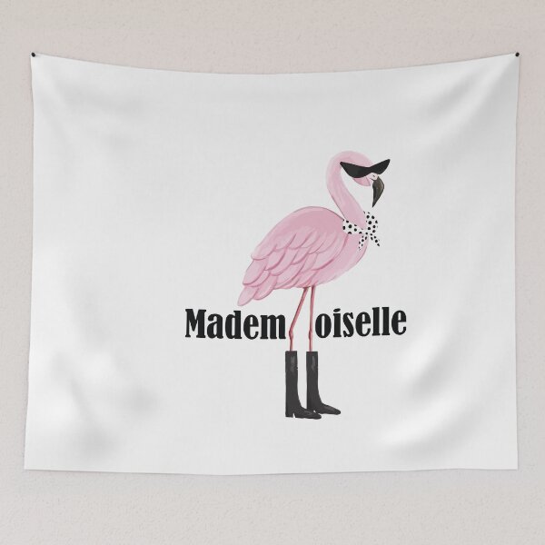 Item preview, Fashionable Flamingo with Boots and Scarf designed and sold by artistcamellia.