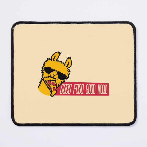Item preview, Good Food Mood Llama Sunglasses Pizza Salami Eating designed and sold by shirt-o-mat.