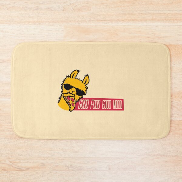 Item preview, Good Food Mood Llama Sunglasses Pizza Salami Eating designed and sold by shirt-o-mat.