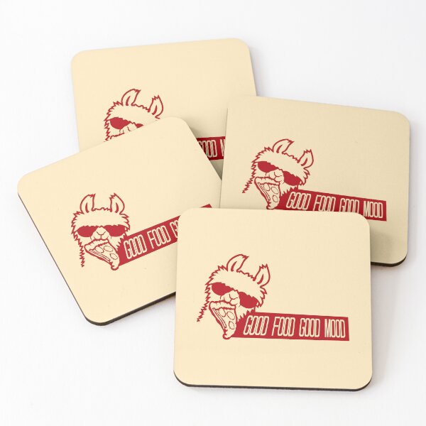 Item preview, Good Food Mood Llama Sunglasses Pizza Salami Eating designed and sold by shirt-o-mat.