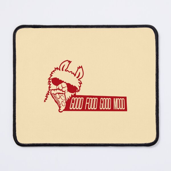 Item preview, Good Food Mood Llama Sunglasses Pizza Salami Eating designed and sold by shirt-o-mat.