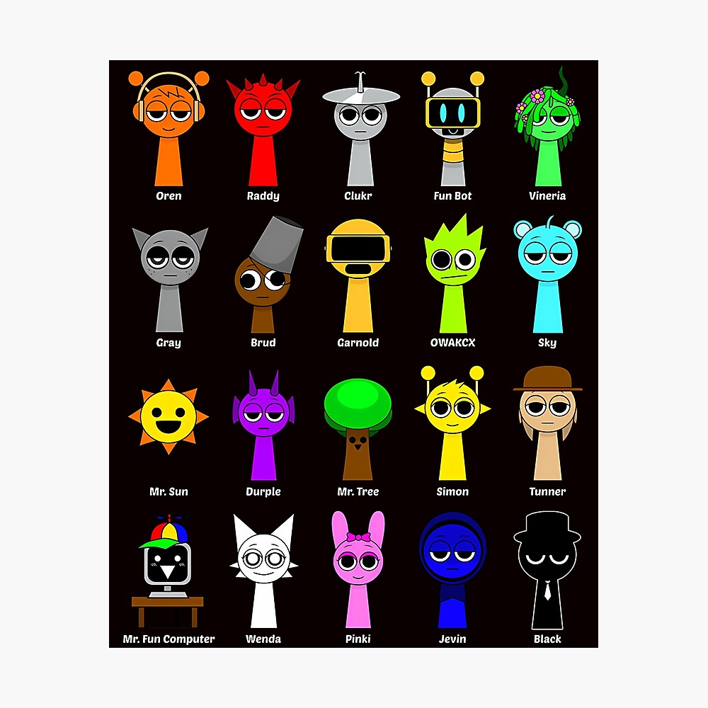 All My Sprunki Game Toys Poster