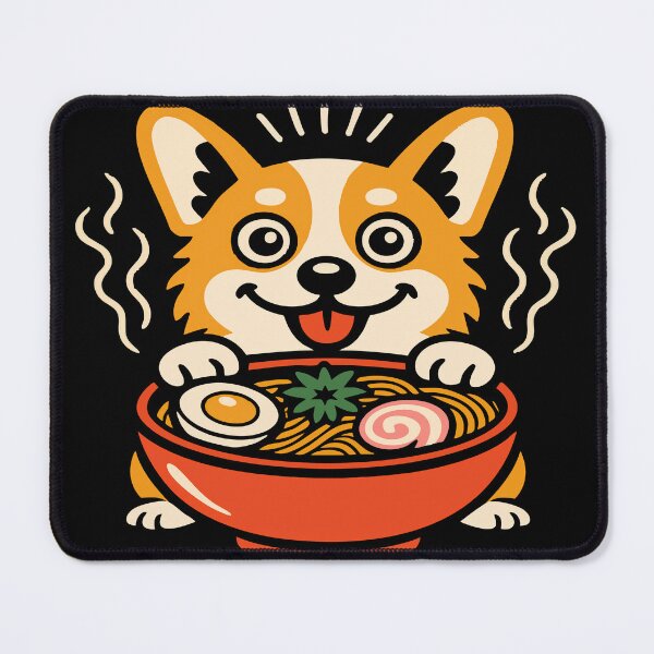 Item preview, Noodles and Pups Retro Corgi Ramen Graphic designed and sold by 89BLACK.