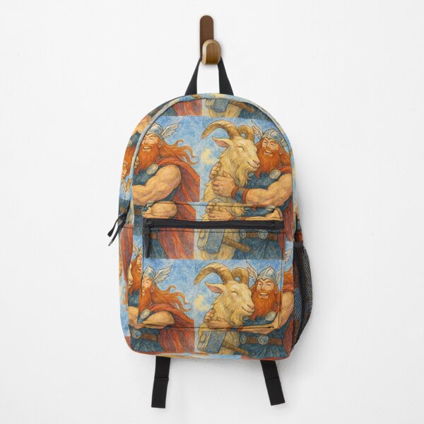 Item preview, Mighty Thor Hugging His Goat – Mythical Norse Art designed and sold by The Zurggon Shop.