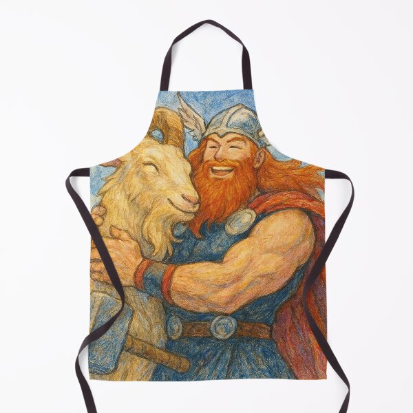 Item preview, Mighty Thor Hugging His Goat – Mythical Norse Art designed and sold by The Zurggon Shop.