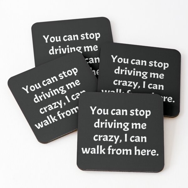 Item preview, Walking away from crazy funny quote designed and sold by FQFUNNYQUOTES.