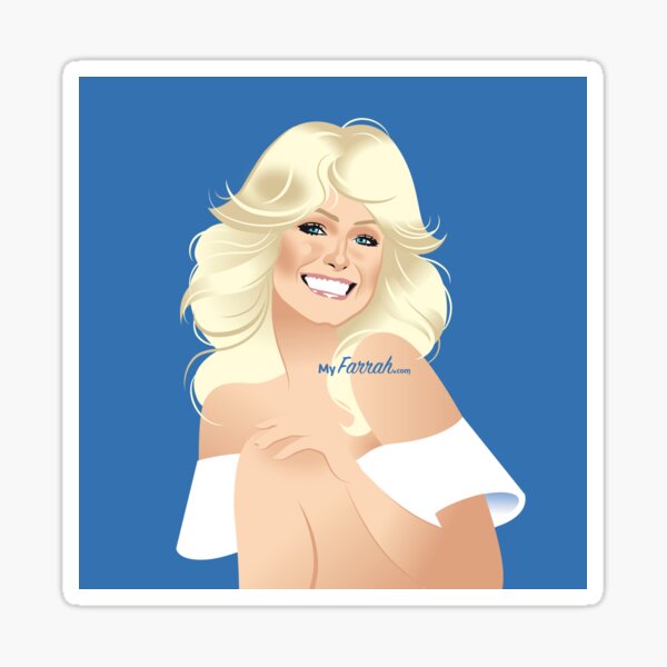 MyFarrah.com Blue Sticker