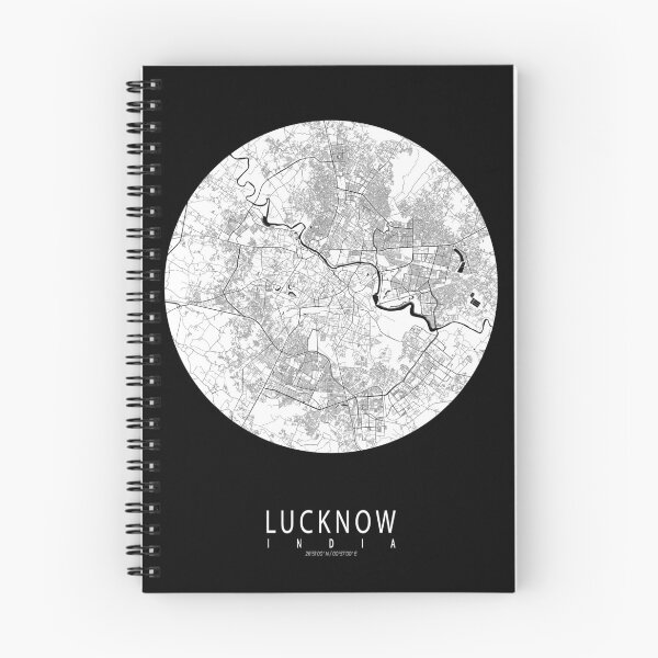 Item preview, Lucknow City Map of Uttar Pradesh, India - Full Moon designed and sold by deMAP.