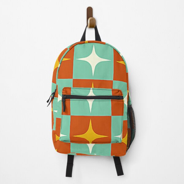 Item preview, Mid-Century Modern Mint, Mustard, And Orange Star Pattern designed and sold by DEC02.
