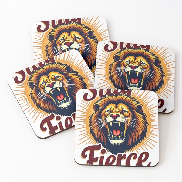 Item preview, Roaring Lion Head with Golden Rays – Bold Motivational Art designed and sold by Adira-And-Mom.