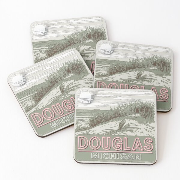Item preview, Douglas Michigan Neon Light Decal designed and sold by TheOldMittenIllustrated.