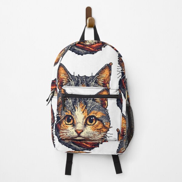 Item preview, Cute Cat with red scarf in Pixel Art designed and sold by Aldrin Capco.