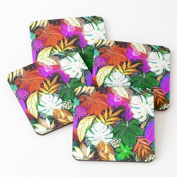 Item preview, Tropical Lush Leaves Colorful Botanical Designs Modern Pattern designed and sold by DEC02.