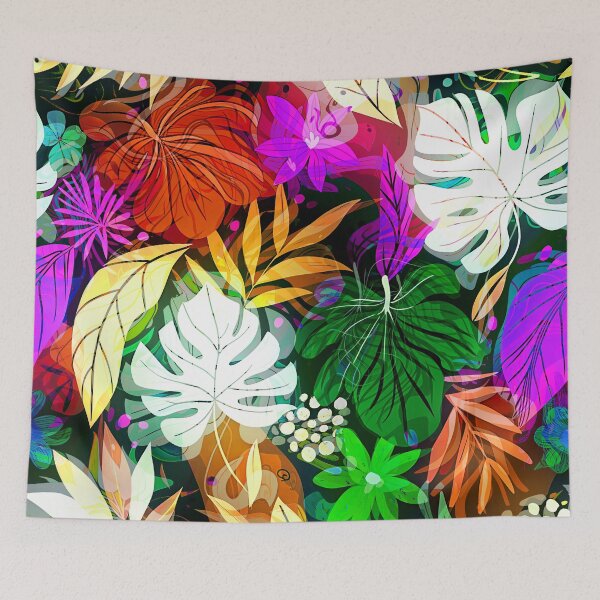 Item preview, Tropical Lush Leaves Colorful Botanical Designs Modern Pattern designed and sold by DEC02.