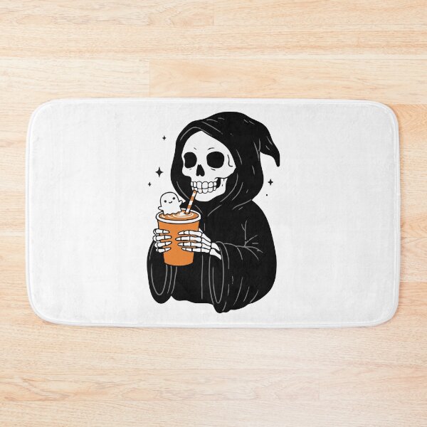 Item preview, Grim Reaper Coffee T-Shirt – Funny Spooky Pumpkin Spice Halloween designed and sold by Uglyandcute.