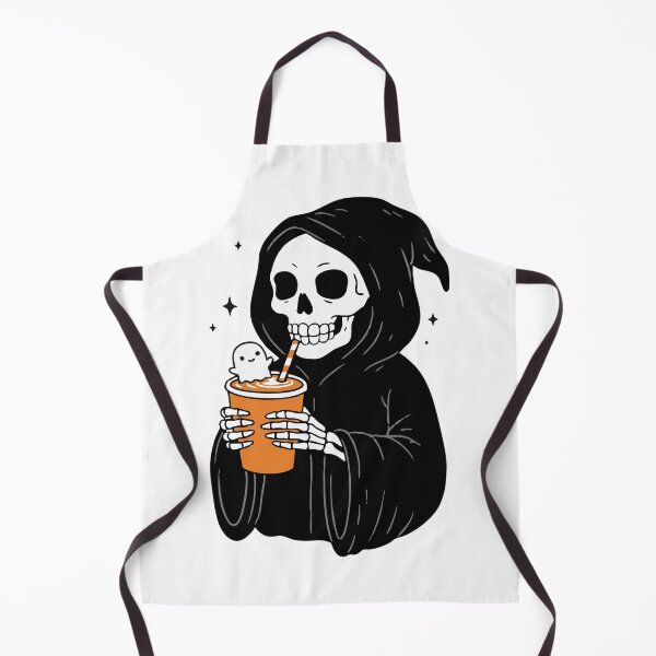 Item preview, Grim Reaper Coffee T-Shirt – Funny Spooky Pumpkin Spice Halloween designed and sold by Uglyandcute.