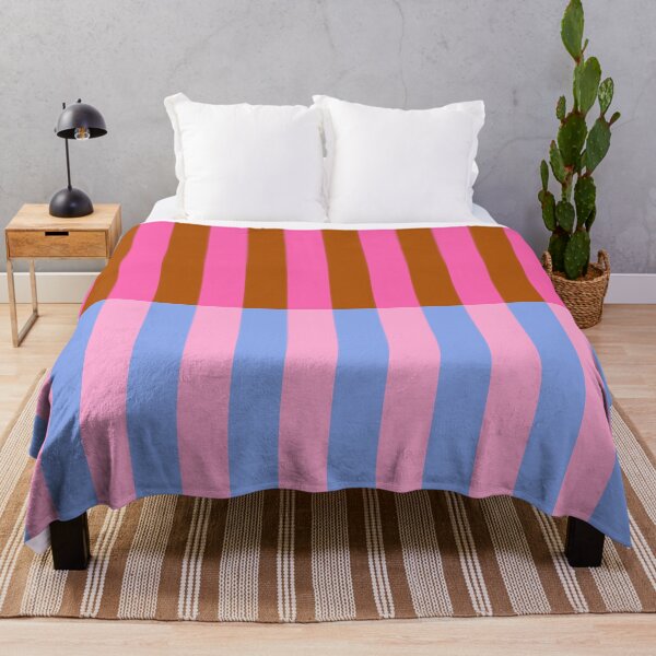 Item preview, Candy Stripe Color Block - Camel Brown, Bubblegum Pink and Sky Blue designed and sold by trajeado14.