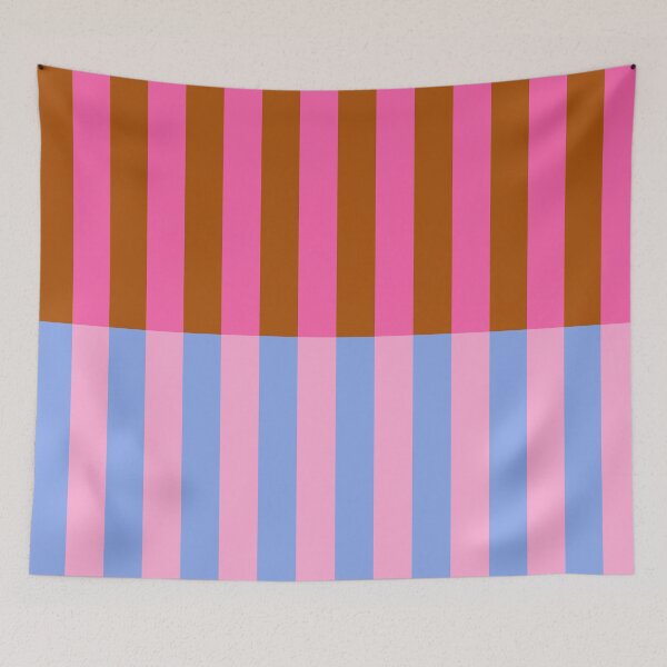 Item preview, Candy Stripe Color Block - Camel Brown, Bubblegum Pink and Sky Blue designed and sold by trajeado14.