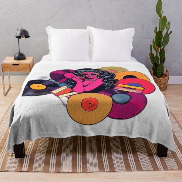 Aperçu de l'œuvre Soirée glamour rétro avec disques vinyles créée et vendue par sharon1210.