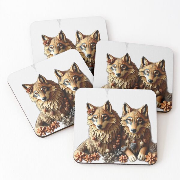 Item preview, Folklore Wolves in Earthy Tones designed and sold by sharon1210.