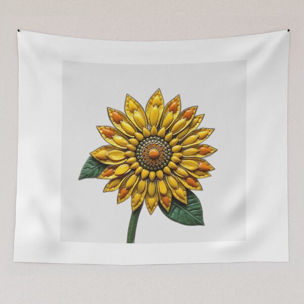 Item preview, Mosaic Sunflower with Yellow and Orange Stones designed and sold by sharon1210.