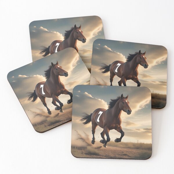 Item preview, Powerful Horse Number Seven Running designed and sold by WhatASunShine.