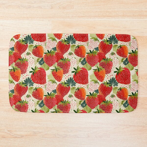 Item preview, Strawberries with Green Leaves and Red Polka Dots designed and sold by joannejgg.