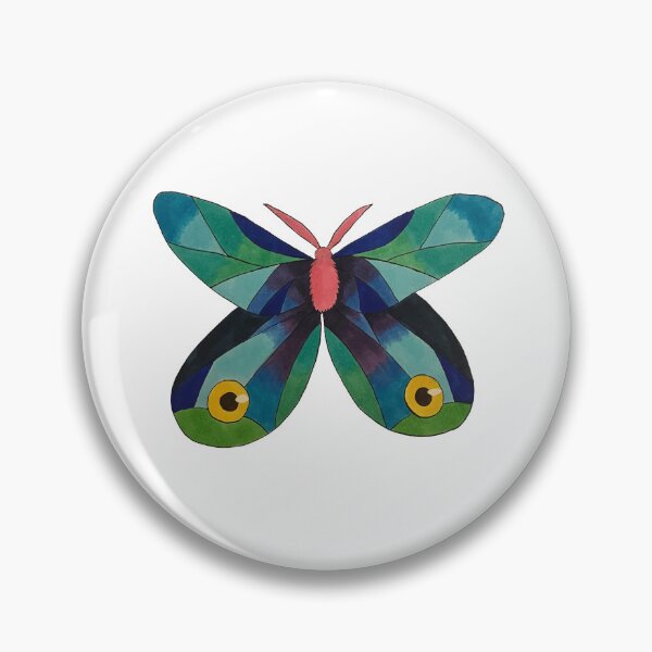 Item preview, Teal and Green Moth designed and sold by fern.prints.
