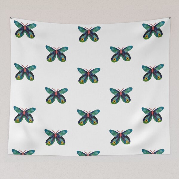 Item preview, Teal and Green Moth designed and sold by fern.prints.