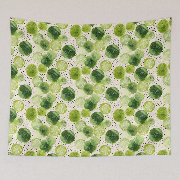 Item preview, Cottagecore Limes with Black Polka Dots designed and sold by joannejgg.