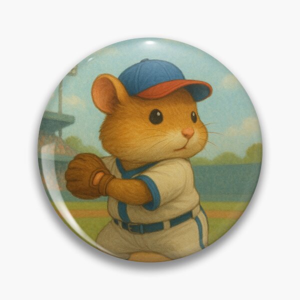 Item preview, "Whimsical Animal Explorers – Pitcher Hamster at the Baseball Stadium" designed and sold by jeongsol.