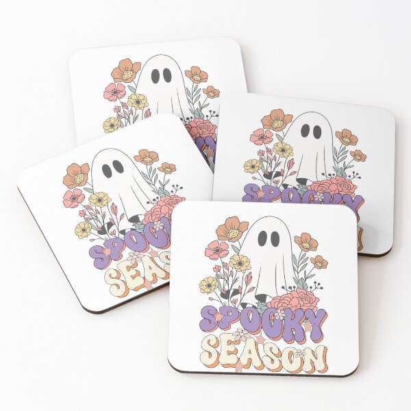 Item preview, Spooky Season- Cute Ghost with Flowers Retro Halloween Desgin designed and sold by LTG Customs.