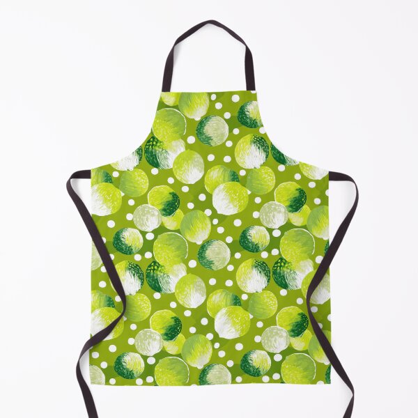 Item preview, Fresh Green Limes with Bold White Polka Dots designed and sold by joannejgg.