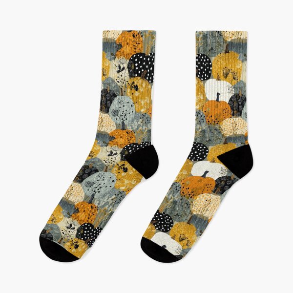 Item preview, Autumn Pumpkins with Whimsical Botanical Dots designed and sold by joannejgg.