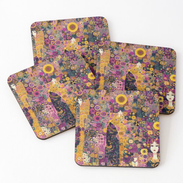 Item preview, Surreal Klimt-Inspired Golden Mosaic Garden designed and sold by joannejgg.
