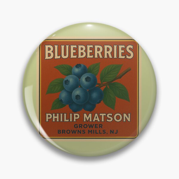 Item preview, Blueberries Vintage Packing Crate Label designed and sold by OliveStreetDesigns.