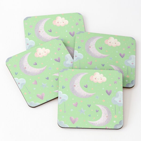 Item preview, Cute Moon and Stars Night Sky Pattern designed and sold by joycrysstudio.