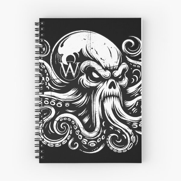 Aperçu de l'œuvre Crâne de Kraken avec logo par Alexa Weathers créée et vendue par Alexa Weathers.