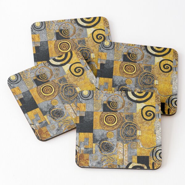 Item preview, Surreal Charcoal and Gold Spiral Mosaic designed and sold by joannejgg.