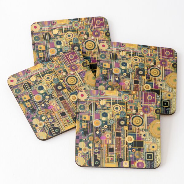 Item preview, Surreal Geometric Circles and Squares Mosaic designed and sold by joannejgg.