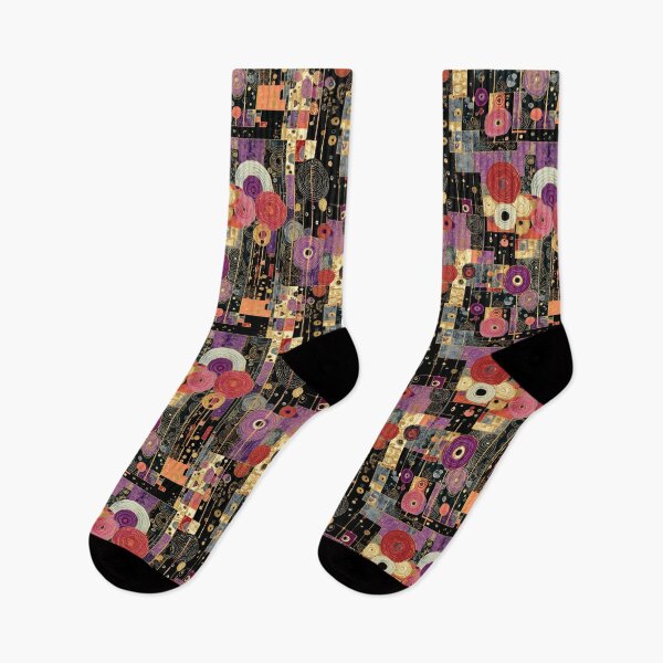 Item preview, Surreal Klimt-Inspired Circles and Squares on Black designed and sold by joannejgg.