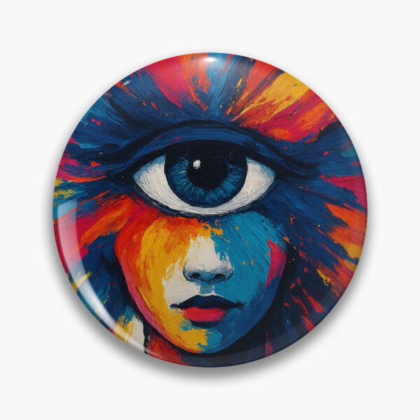 Item preview, Third Eye Cosmic Vision – Colorful Abstract Portrait designed and sold by PixelMusex.