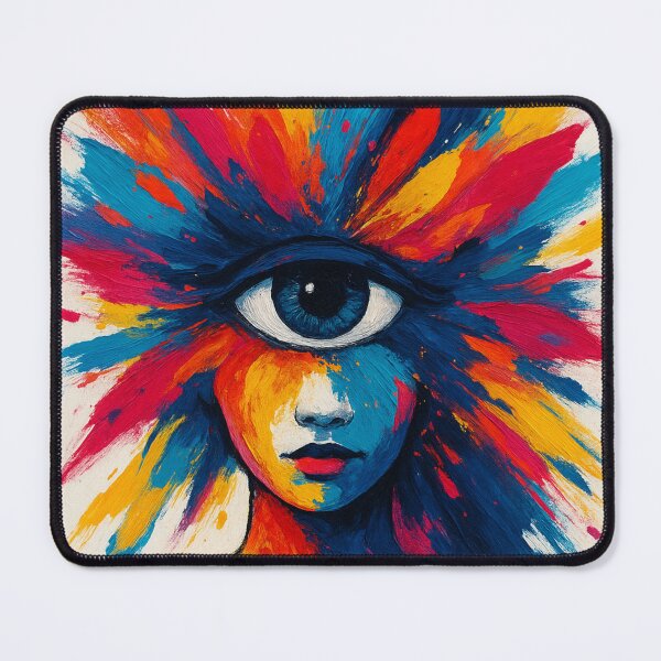 Item preview, Third Eye Cosmic Vision – Colorful Abstract Portrait designed and sold by PixelMusex.