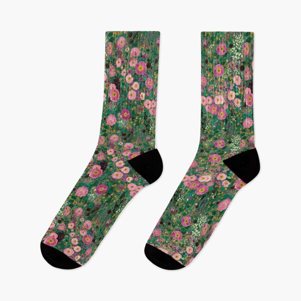 Item preview, Surreal Klimt-Inspired Pink Blossoms in Green Garden designed and sold by joannejgg.