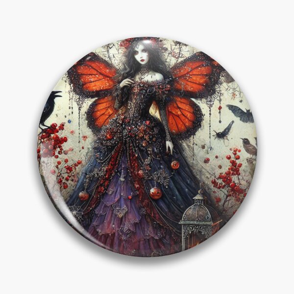 Item preview, Nyxandra Bloodwing - The Crimson Winged Enchantress designed and sold by Dream Bloom Gallery.