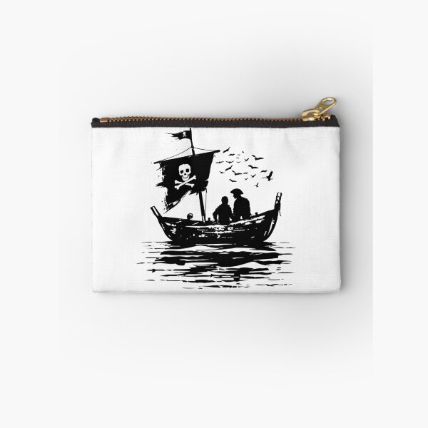 Item preview, Pirate Ship Silhouette – Bold Black and White Nautical Adventure Art designed and sold by inkoutninja.