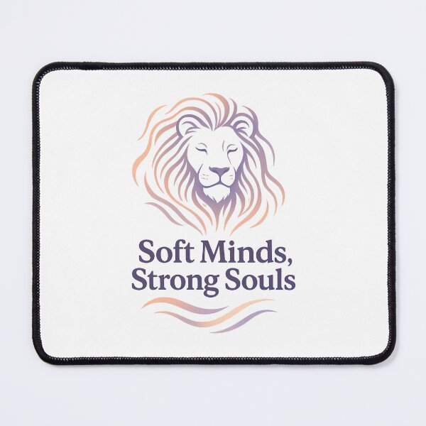 Item preview, Empath Lion Quote Shirt - Soft Minds Strong Souls - Mental Health Strength Tee designed and sold by Dream Vibe.