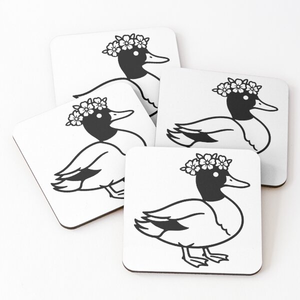 Item preview, Mallard Duck with Flower Crown designed and sold by theartfulaspie.