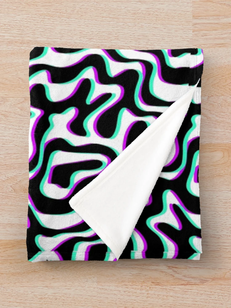 Thumbnail 3 of 6, Throw Blanket, Trippy Pattern designed and sold by The Artless Archer.